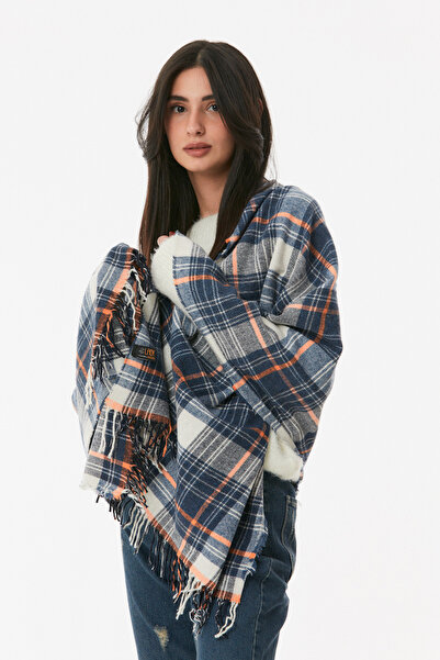 Fulla Moda Plaid Patterned Soft Textured Shawl