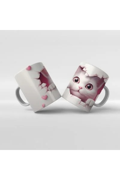 Rengineshop قطة مطبوعة لطيفة - كوب كوب 11
