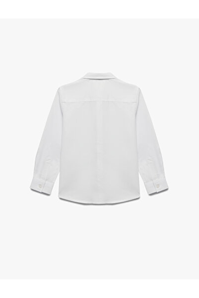 Koton Cămașă din bumbac cu mâneci lungi și detaliu cravată basic