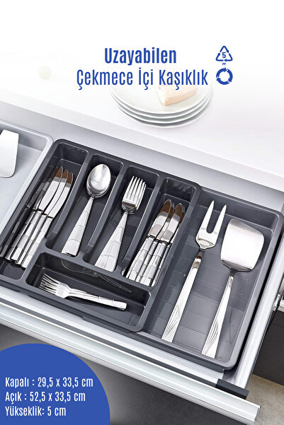 grimorlife Extensibil reglabil - Sertar practic și suport glisant pentru lingură