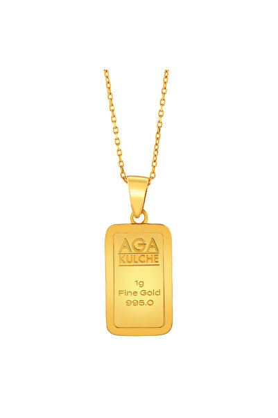 aga kulche 1 gr Külçe Altın Kolye