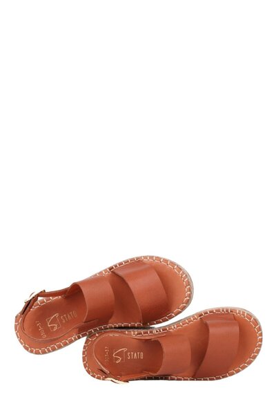 stato صندل نسائي بنعل سميك من فرو المنك