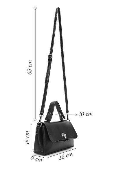 Derimod Women's Black Long Strap Casual Shoulder Bag 25Abd2609Ft