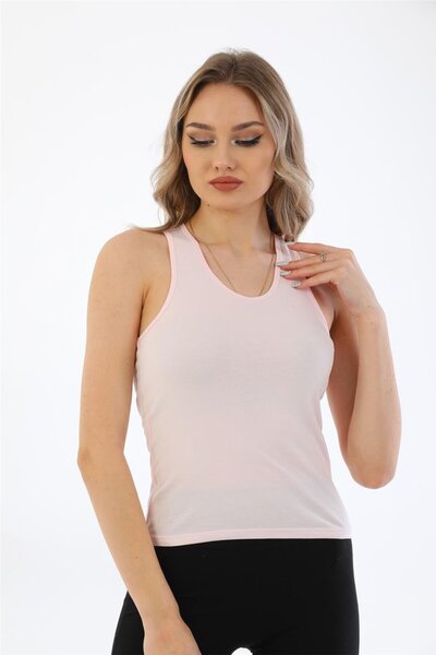 penyebizden Women's Cotton Lycra Athlete Strappy Undershirt Pink