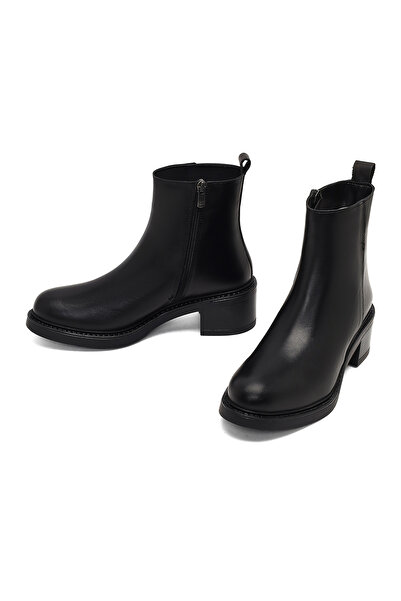 Derimod Kadın Siyah Fermuarlı Deri Bot 25WFD187418
