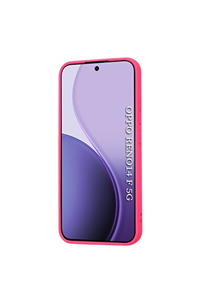 SKYDDAR INNOVATION Θήκη για Oppo Reno14 F, Βελούδινη σιλικόνη, SoftElegance, σετ αυτοκόλλητων, Φούξια