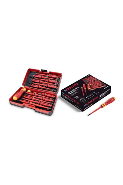 İzeltaş 1000V İzoleli Elektro Slim Tornavida Seti (14 Parça)