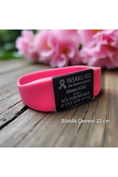 fırsatlar diyarı Kişiye Özel Tıbbi Acil Durum Farkındalık Bilekliği Lenfödem Yasaklı Kol Uyarı Bilekliği