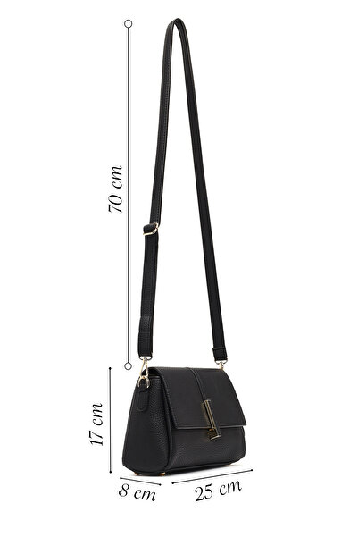 Derimod Women's Black Long Strap Classic Crossbody Bag 25Abd2100Ft