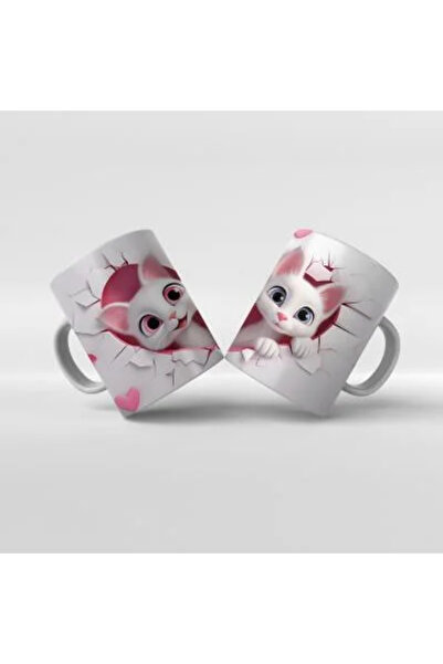 Rengineshop كوب لطيف مطبوع عليه قطة - 22