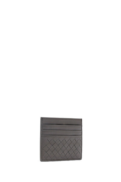 Derimod Men's Gray Braided Leather Card Holder 000A2D361329