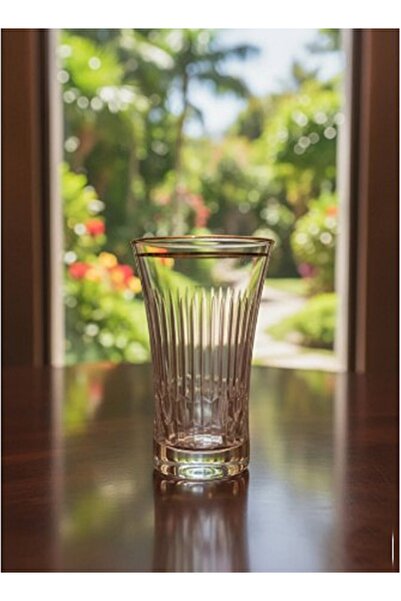 DECOSTYLE Paşabahçe Yağmur Dekorlu 420055 Gold Meşrubat Bardağı