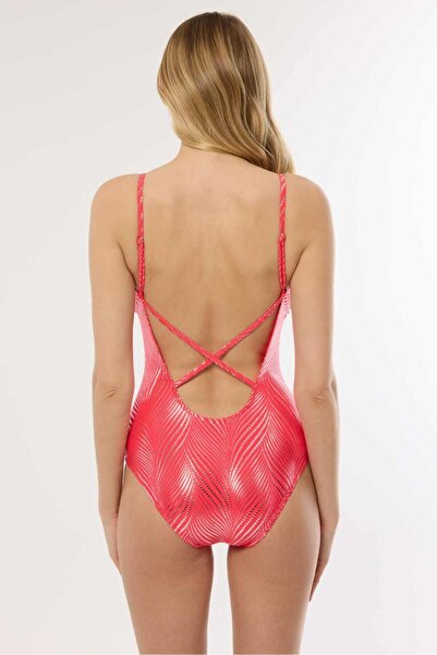AYYILDIZ Neon Red 4313 Model Swimsuit