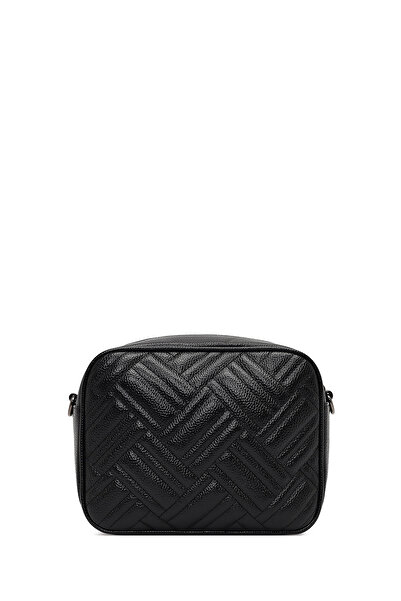 Derimod Women's Black Long Strap Quilted Crossbody Bag 25Wbd2715Kp