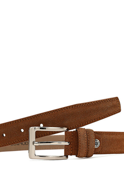 Derimod Men's Tan Suede Leather Belt 000A2D1305810