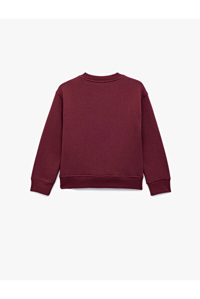 Koton Ayıcık Baskılı Uzun Kollu Bisiklet Yaka Sweatshirt