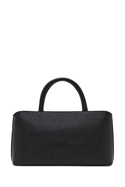 Derimod Women's Black Long Strap Leather Shoulder Bag 25Sbd2301Ft