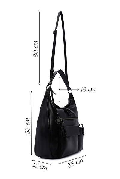 Derimod Women's Black Long Strap Shoulder Bag 25Wbd2480Ft
