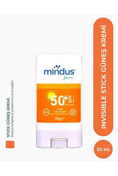 mindus Yüksek Korumalı Yeni Nesil Filtreli Suya Dayanıklı Sun Stick Güneş Kre...