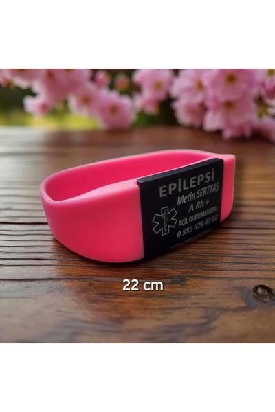 fırsatlar diyarı Kişiye Özel Tıbbi Acil Durum Farkındalık Bilekliği - Epileps...