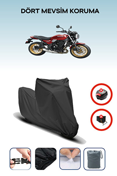 Breen قماش القنب للدراجات النارية المتوافق مع Kawasaki Z 650 Rs، غطاء المحرك