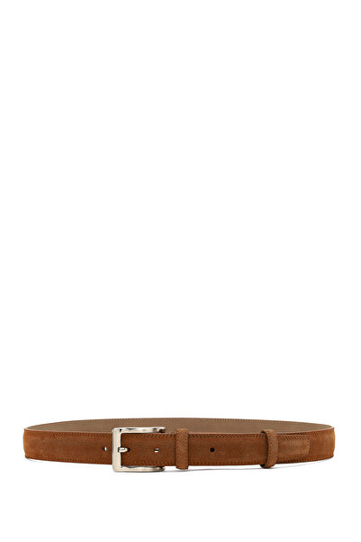 Derimod Men's Tan Suede Leather Belt 000A2D1305810