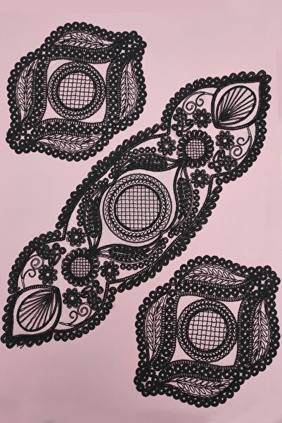 Çt Çeyizci Tekstil Living Room Set, Bedroom 3 Piece Coffee Table Cloth, Table Cloth 3 Piece Room Set