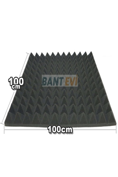 BANT EVİ Akustik Piramit Sünger 100x100cm Yapışkansız Ses Yalıtım Süngeri 40mm