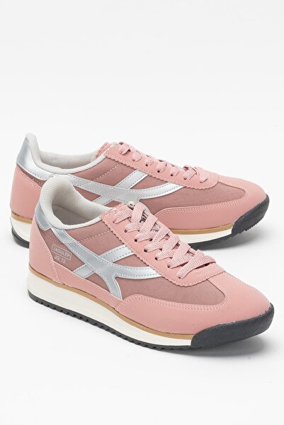 Liger Kadın Denye Kumaş Günlük Spor Ayakkabı PUDRA