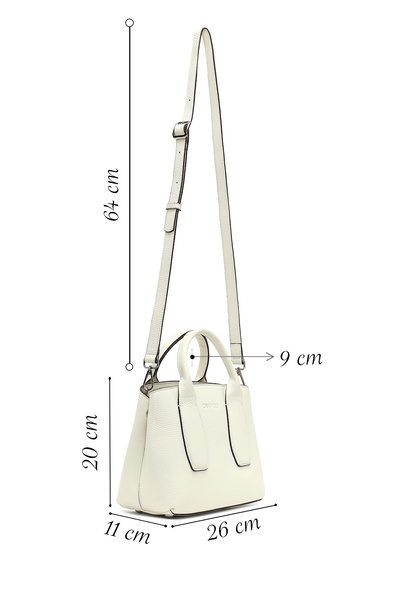 Derimod Women's Cream Long Strap Classic Leather Shoulder Bag 25Sbd2311Ft