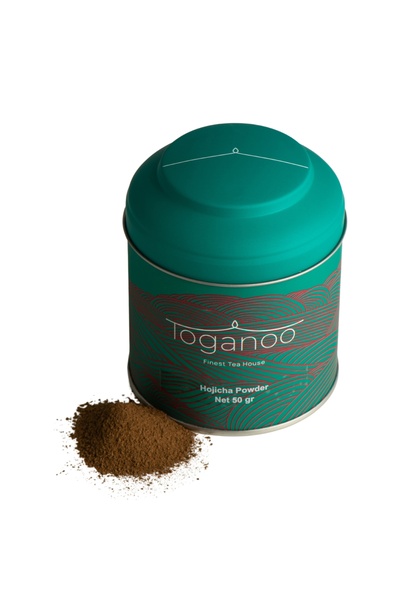 Toganoo مسحوق الشاي الأخضر الياباني المحمص هوجيتشا 50 جرام منخفض الكافيين للاتيه