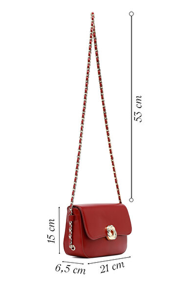 Derimod Women's Burgundy Long Strap Shoulder Bag 25Abd280016