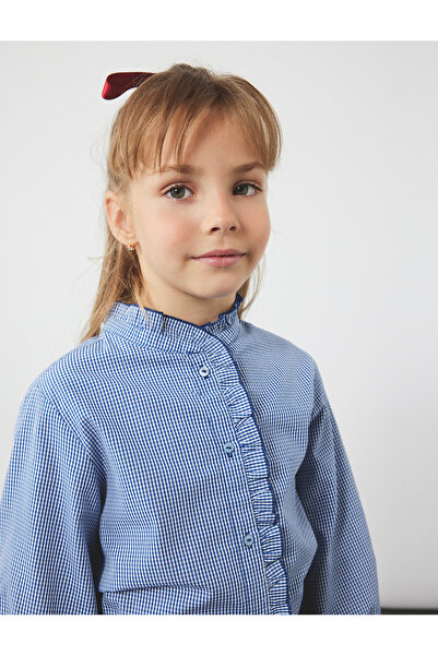 Koton Cămașă din bumbac cu mâneci lungi și detaliu cu volane