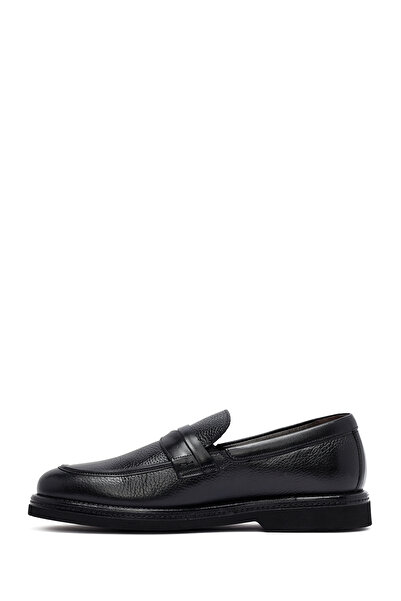 Derimod Men's Black Leather Casual Loafer, Winter Shoes 25Wfd7050Ft