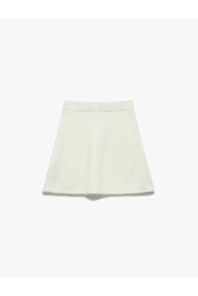 Koton Elastic Waist Bow Detail Knit Skirt