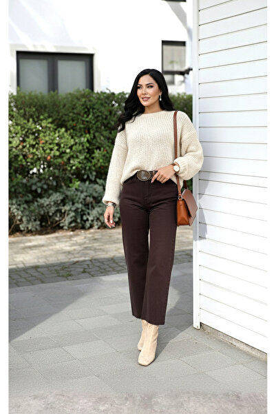 studio fashion 1988 بنطلون جينز نسائي من سلسلة Premium مصنوع من القطن بخصر عا...