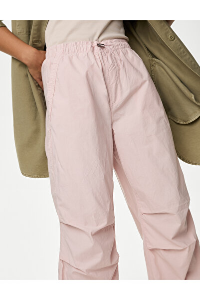 Marks & Spencer Saf Pamuklu Relaxed Fit Paraşüt Pantolon