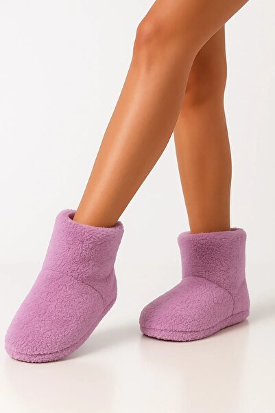 Deniz Terlik Γυναικείες μπότες για το σπίτι με αντιολισθητική σόλα από βελούδινο εσωτερικό |   Γυναικεία παντόφλα |