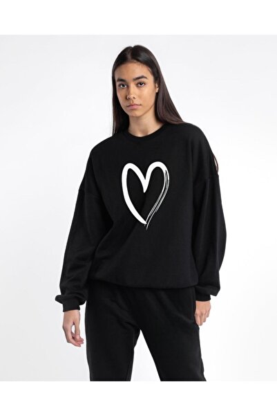 HOFFNUNG Велосипедна фланелка с принт на сърце Комплект спортен екип с голям размер