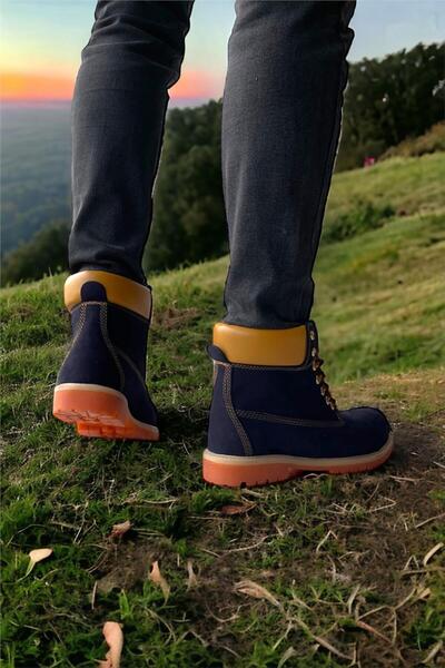 Liger Чоловічі черевики з натуральної шкіри Nubuk LACİVERT