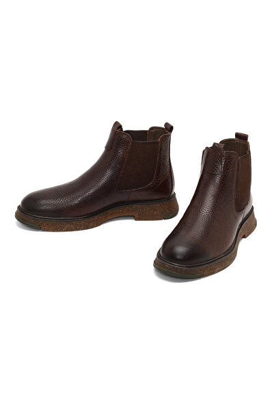 Derimod Erkek Kahverengi Deri Chelsea Bot 25WFD6704FT