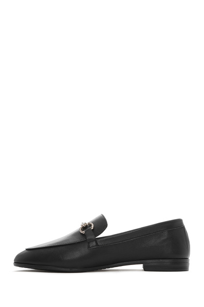 Derimod Loafer de damă din piele neagră cu cataramă 25SFD351618