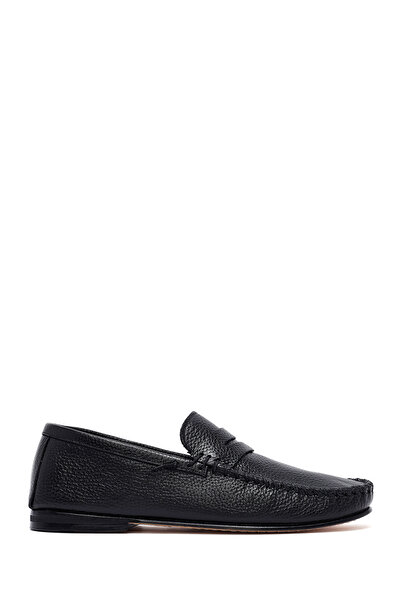 Derimod Loafer din piele neagră pentru bărbați 25SFD6028FT