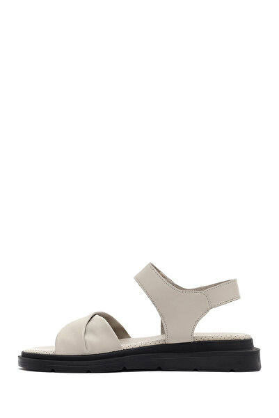 Derimod Women's Gray Strappy Leather Sandals 25Sfd362218