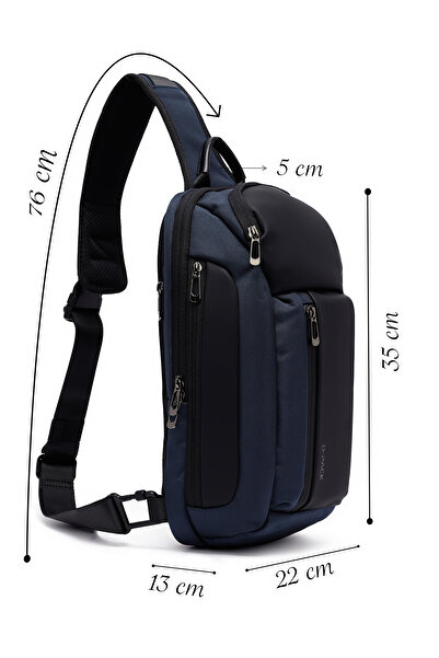 Derimod D-Pack Чоловіча сумка через плече синя 25SBD30316F