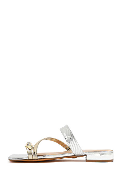 Derimod Дамски пантофки Silver Stone Metallic 25SFD441532