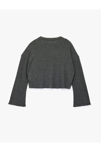 Koton Long Sleeve Crew Neck Comfortable Fit Knitwear Pajama Top