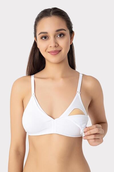 Arma Yıldız Σουτιέν θηλασμού 2 τεμαχίων λευκό γυναικείο σουτιέν χωρίς κάψιμο βαμβακερό Lycra ελαστικό και μαλακό ύφασμα