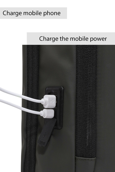 Derimod D-Pack Unisex Haki Teknolojik Hardcase Sırt Çantası 23SBD3011HC