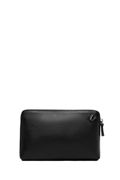 Derimod Erkek Siyah Deri Mini El Çantası 25SBD3502FT